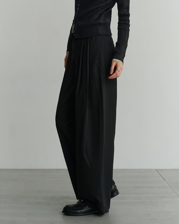 抗皺西裝料打摺長褲