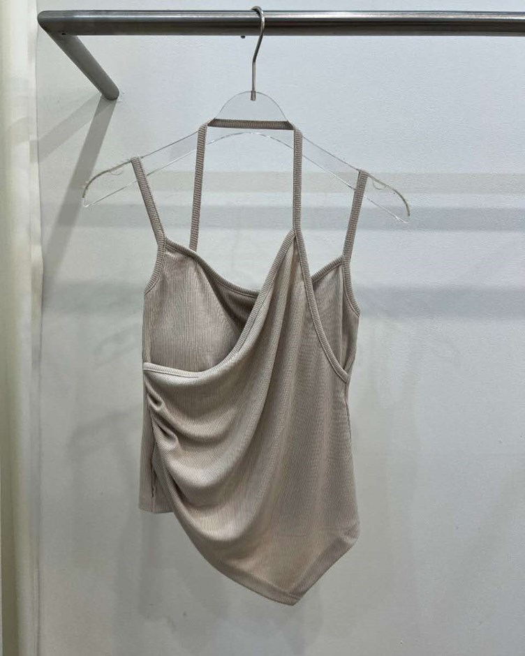 不規則剪裁細肩BRA TOP背心