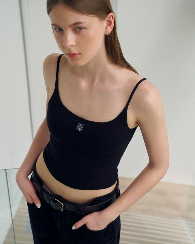 品牌LOGO極彈柔膚細肩BRA TOP