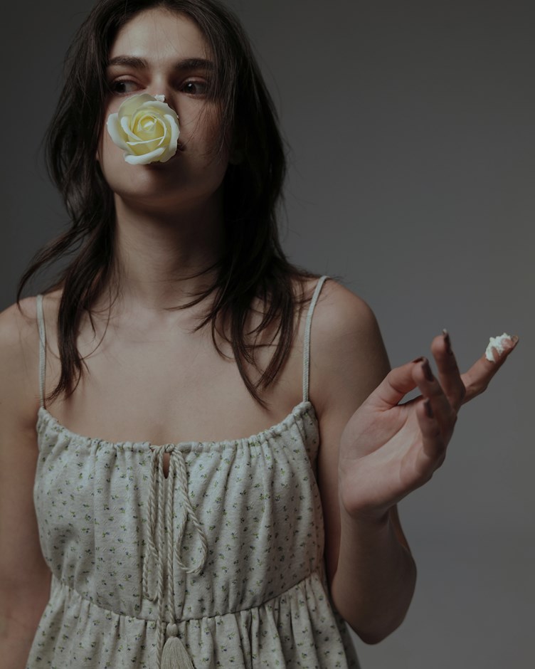 花語流蘇純棉短洋裝