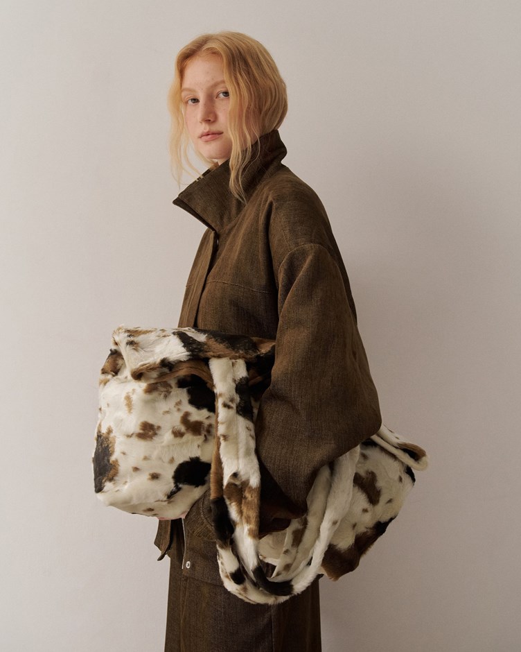 動物紋毛絨托特包