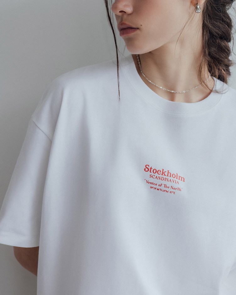 MIT印刷挺版寬鬆短袖上衣