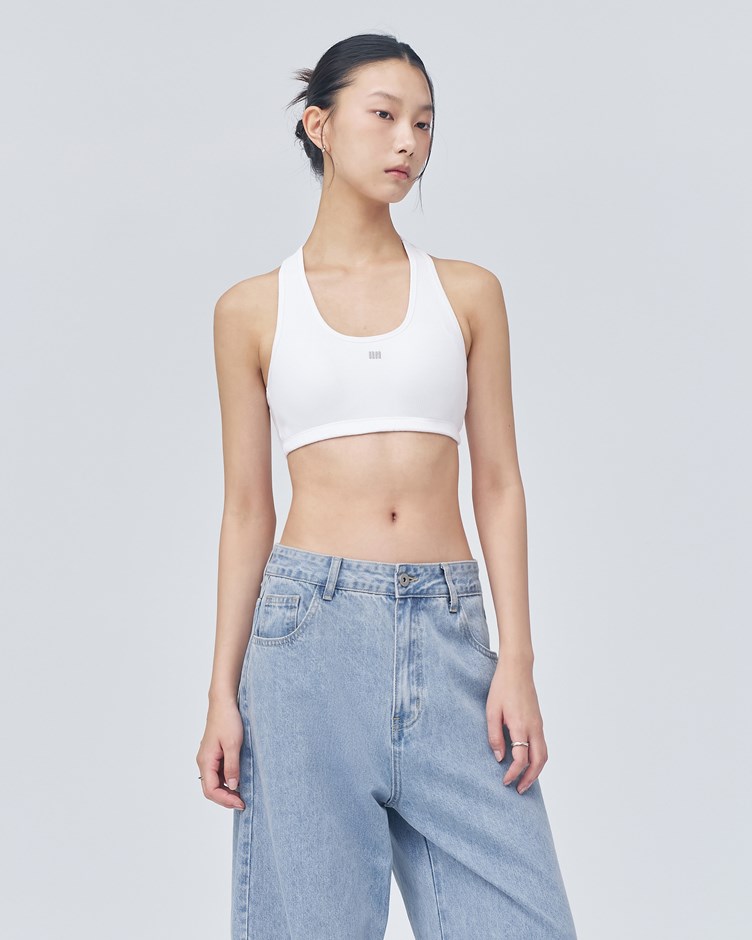 親膚羅紋挖背bra top