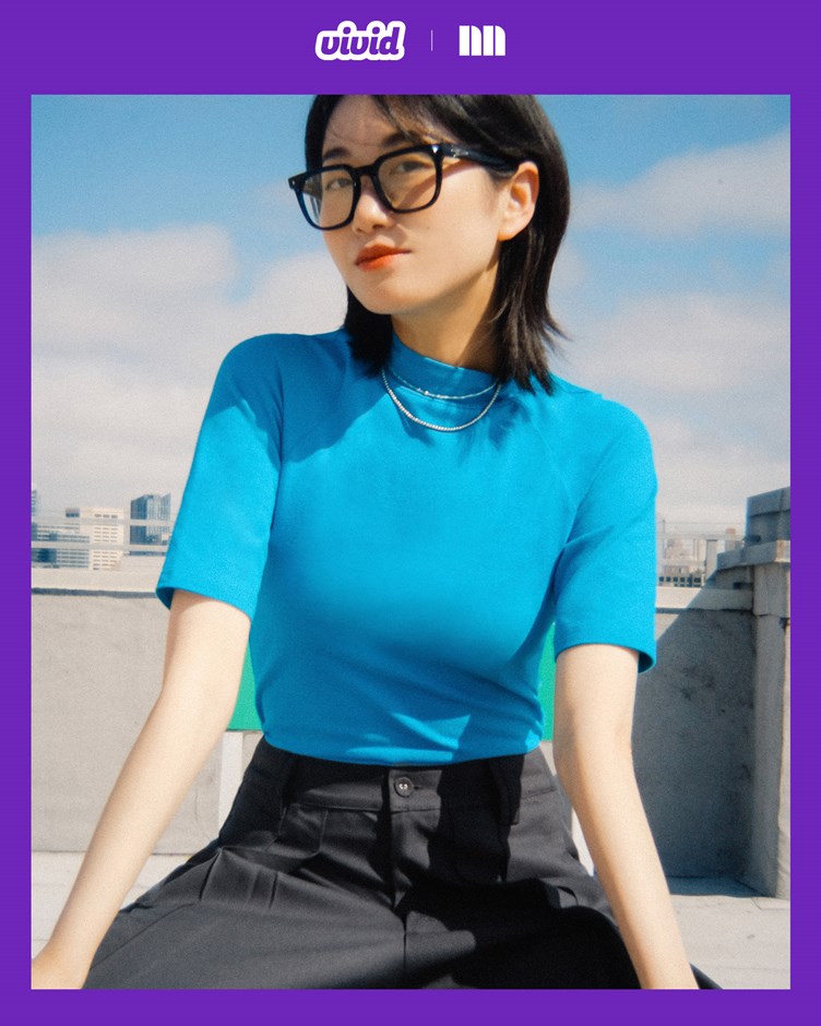 小立領五分袖TEE