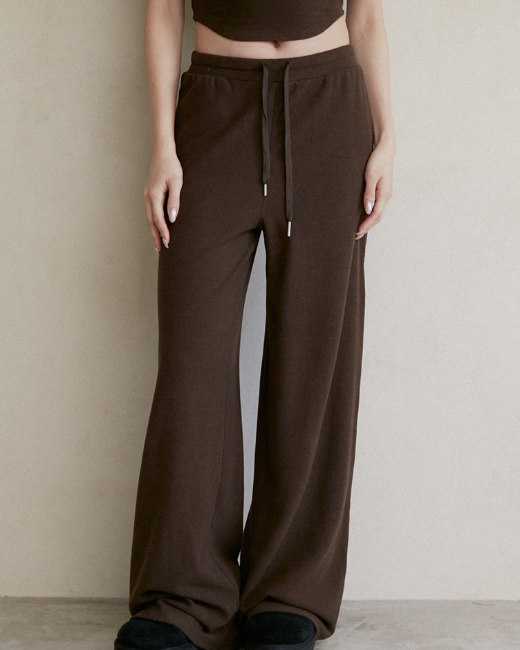 磨毛蓄熱休閒抽繩長褲