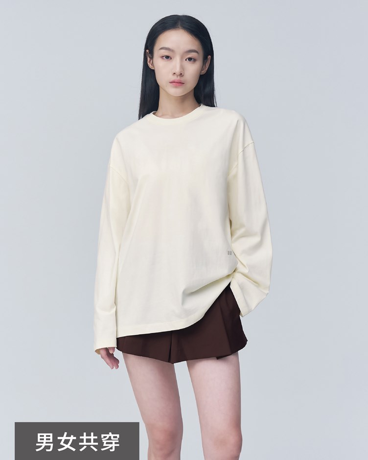 中性柔棉百搭長袖TEE