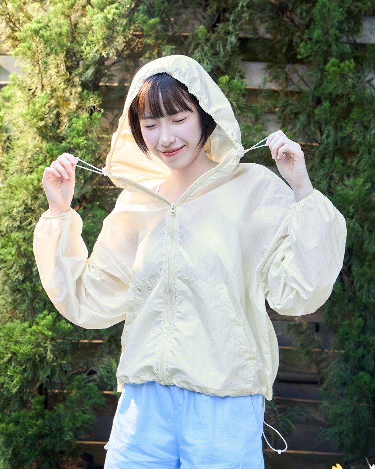 奶油假期防曬連帽外套