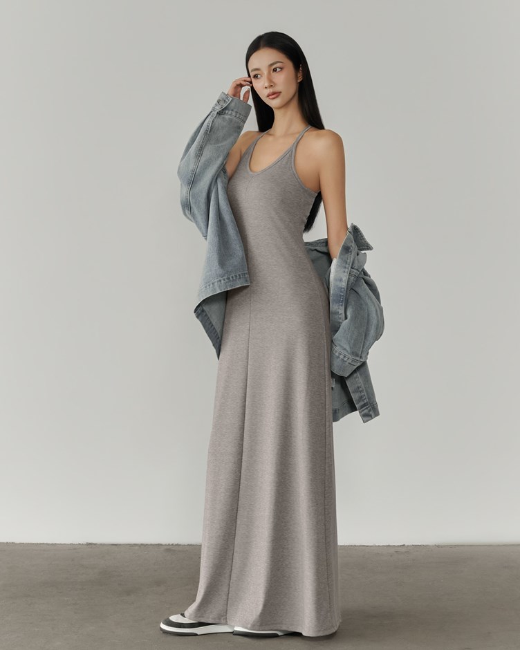 細肩挖背棉質BRA長洋