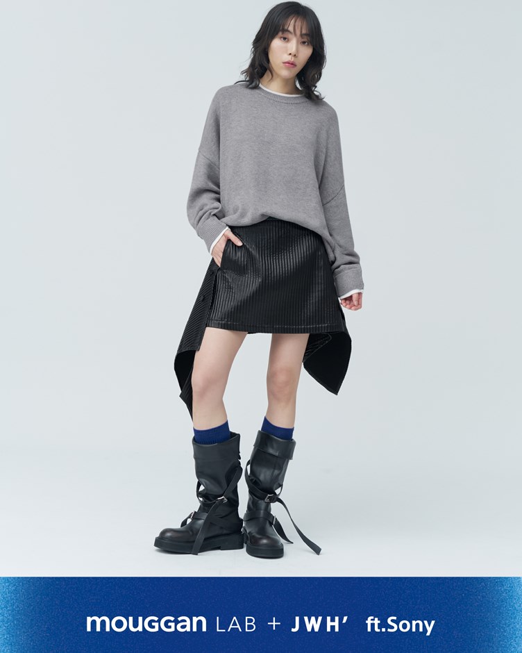 LAB+JWH 仿皮革迷你裙