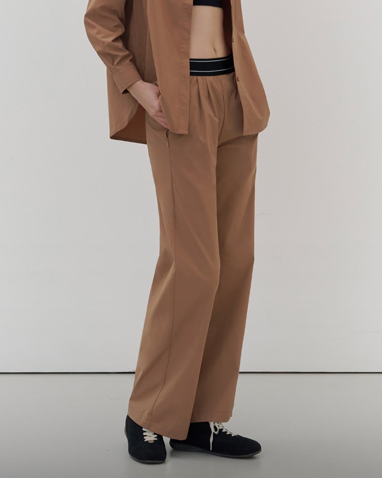 防曬紗 – 彈性織帶腰頭打摺褲