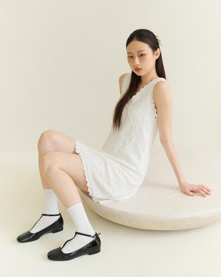 花邊泡泡洋裝