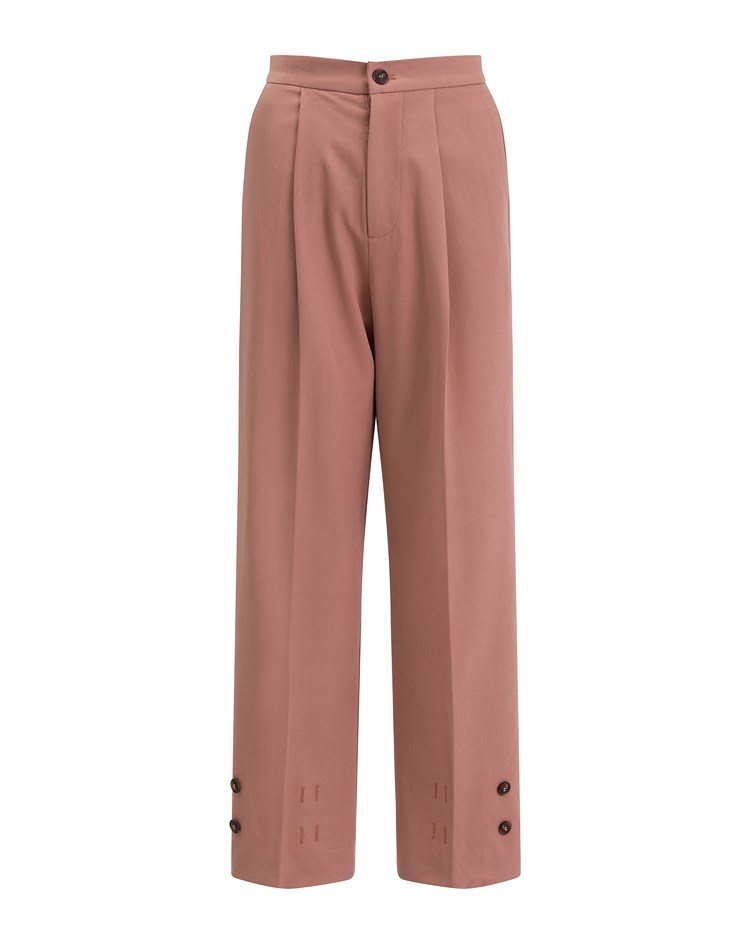 ankle buckle wide-leg trousers