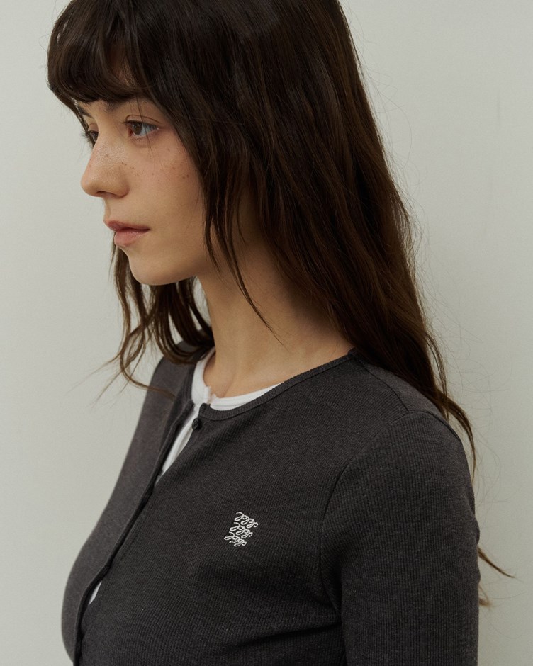 MIT品牌LOGO羅紋假兩件造型上衣