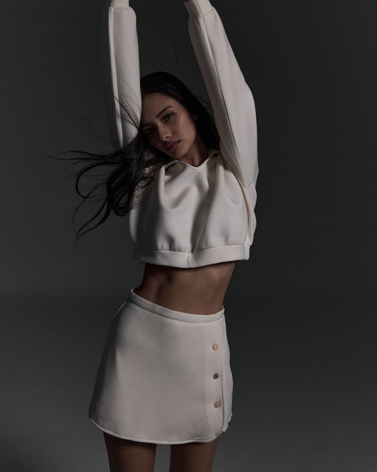 Button-Up Mini Skirt