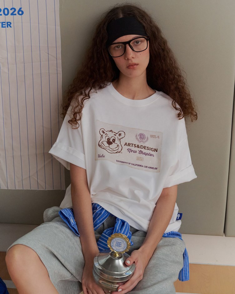 UCLA小熊學生證寬鬆TEE