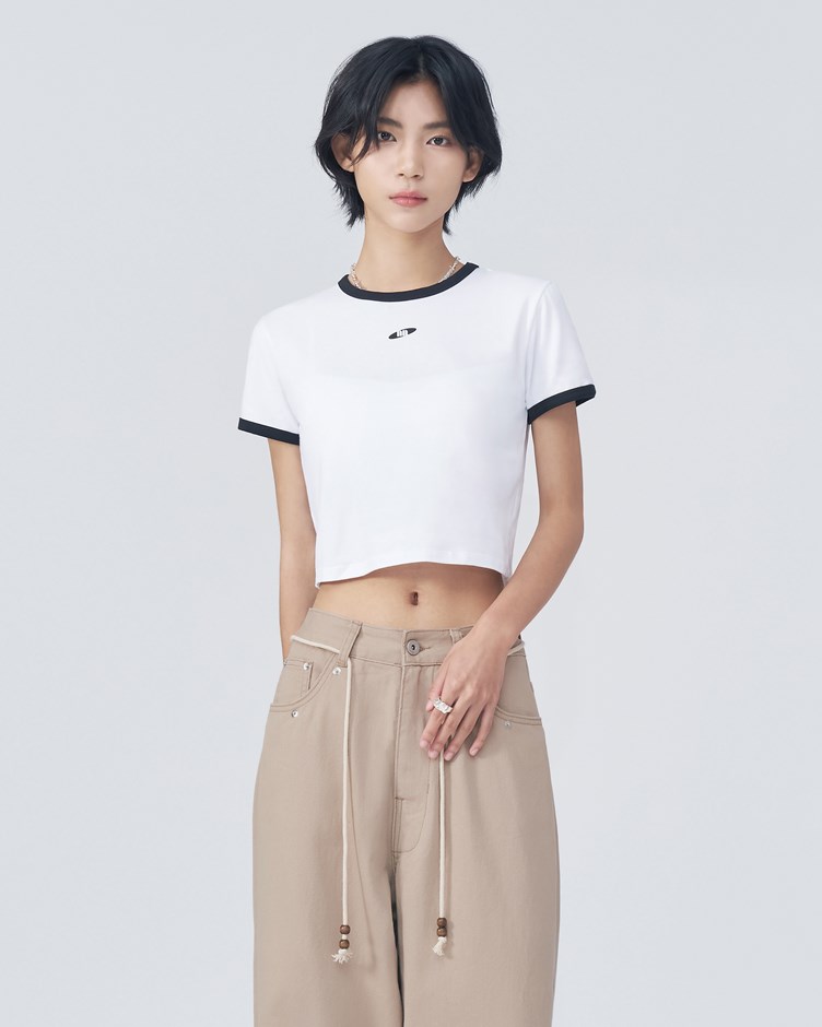 拼色短版 LOGO TEE