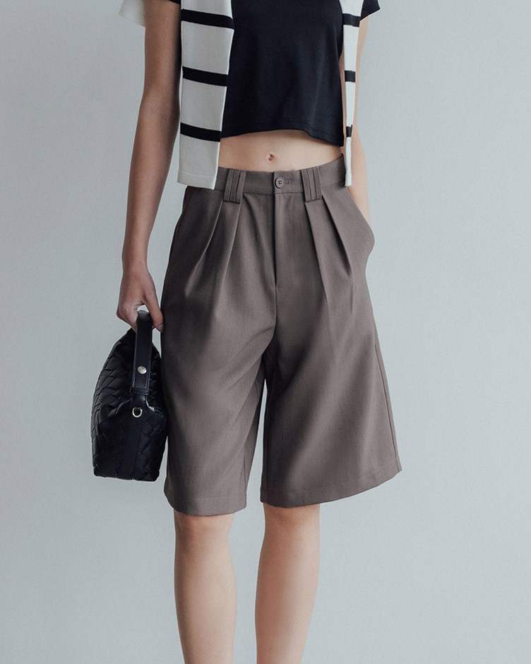 (預購1週出貨)抗皺打摺六分西裝褲