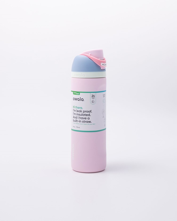 Owala 不鏽鋼吸管保溫瓶 710ml (草莓馬卡龍)