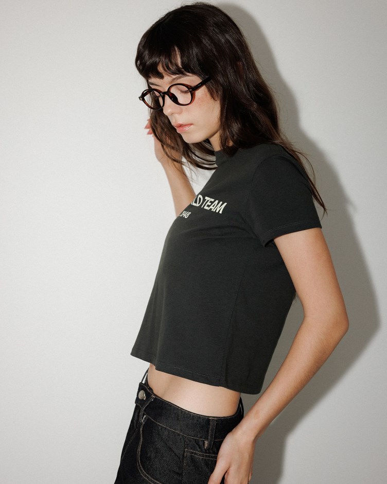 MIT標語印花短袖上衣