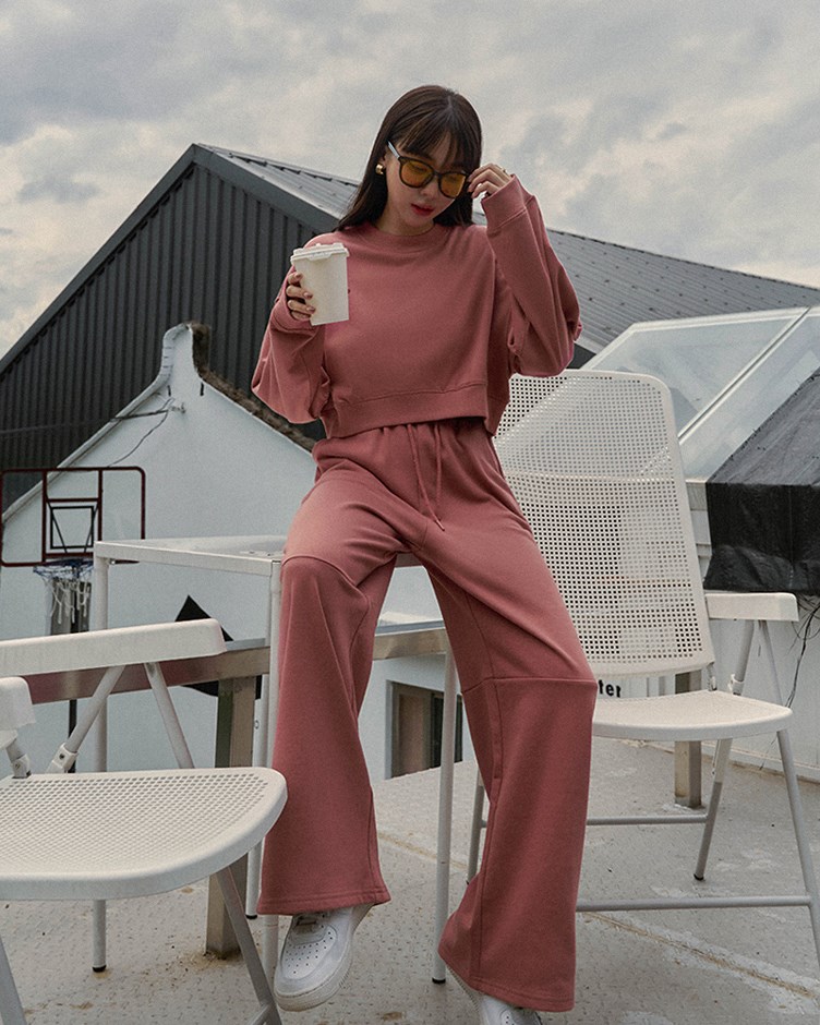 鬆緊腰頭抽繩棉褲