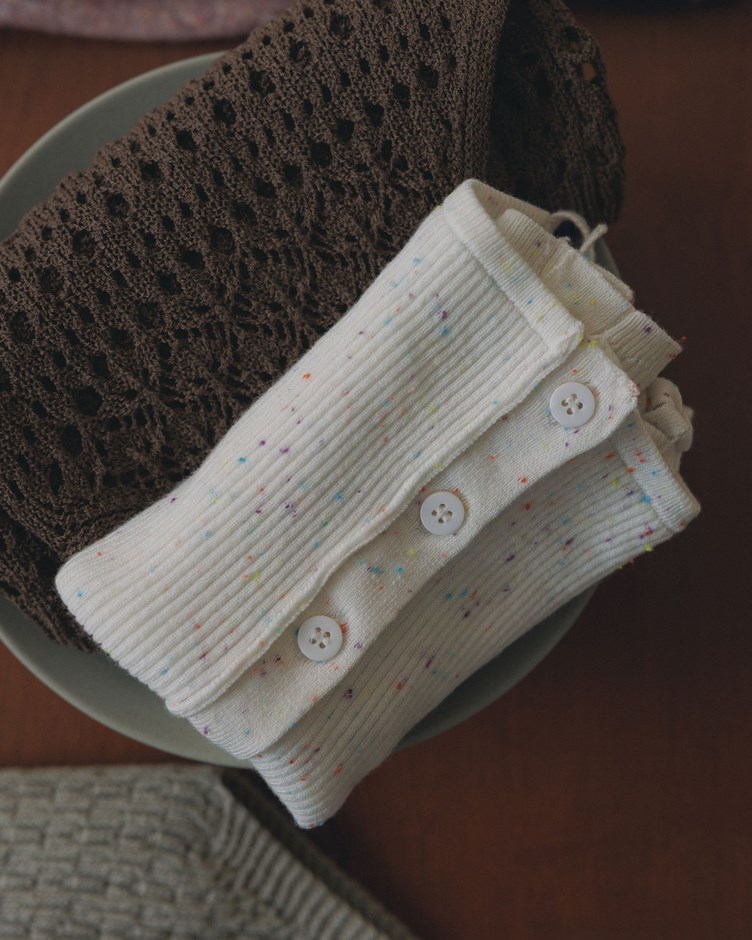 柔霧彩點針織背心