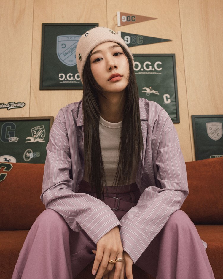 GGC刺繡條紋寬鬆襯衫(unisex)(金針菇&黃大謙聯名款)