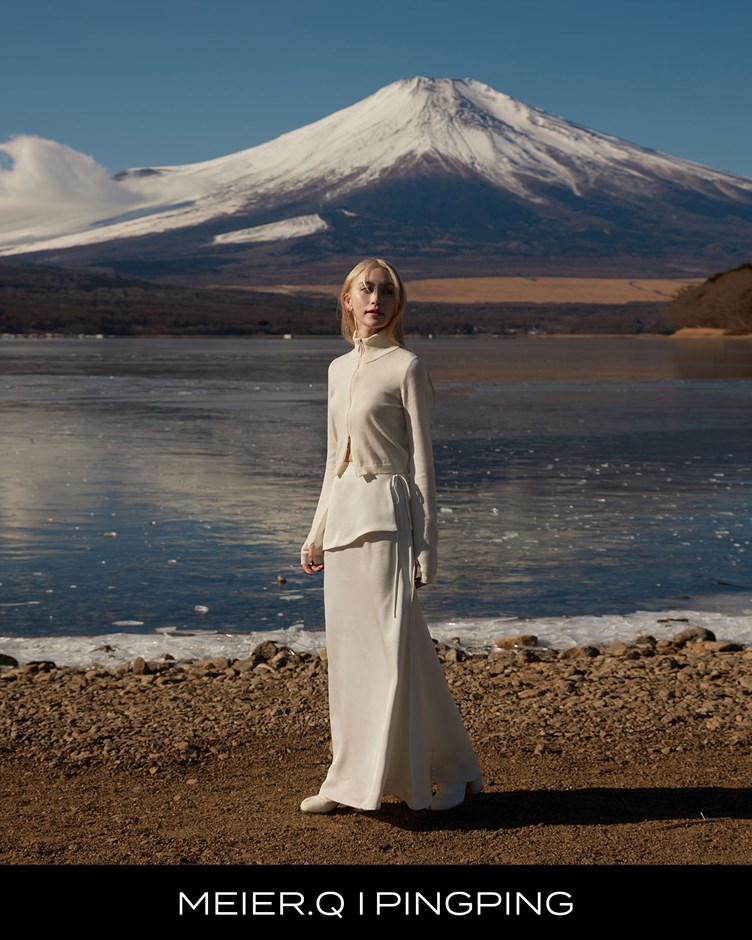 pingping-雙拉鍊立領針織外套