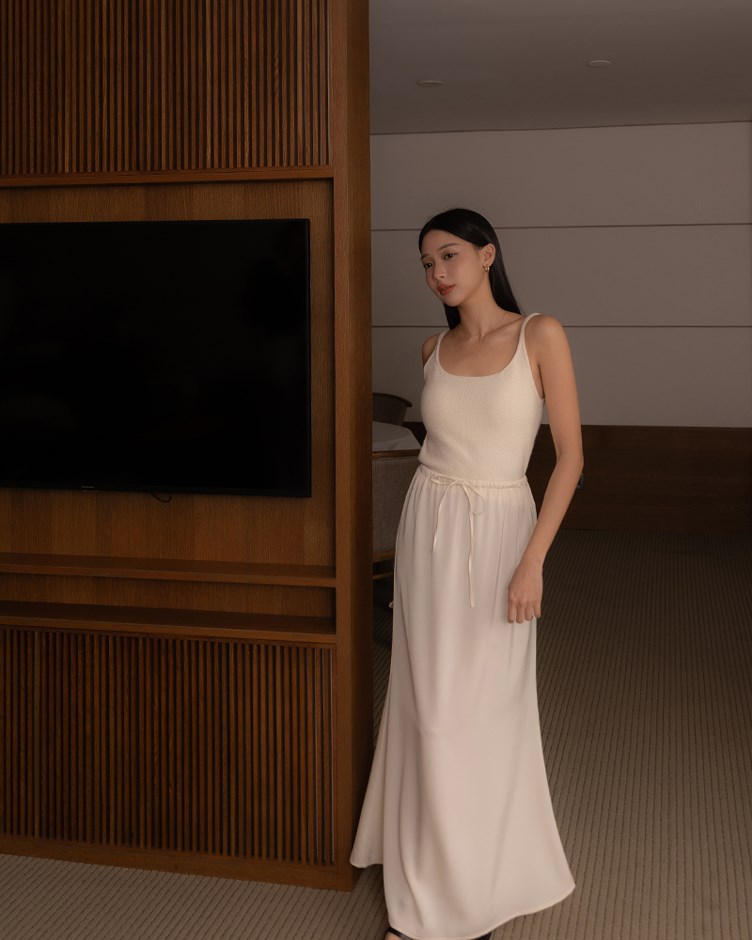 羊駝絨細肩針織上衣