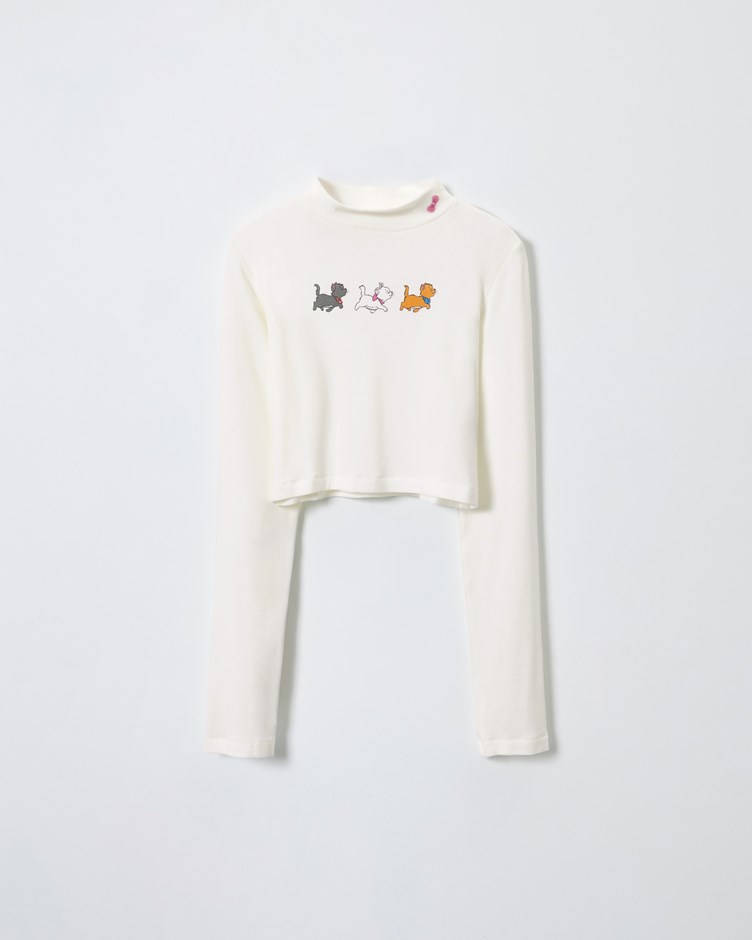 DISNEY系列小高領TEE (瑪麗貓)