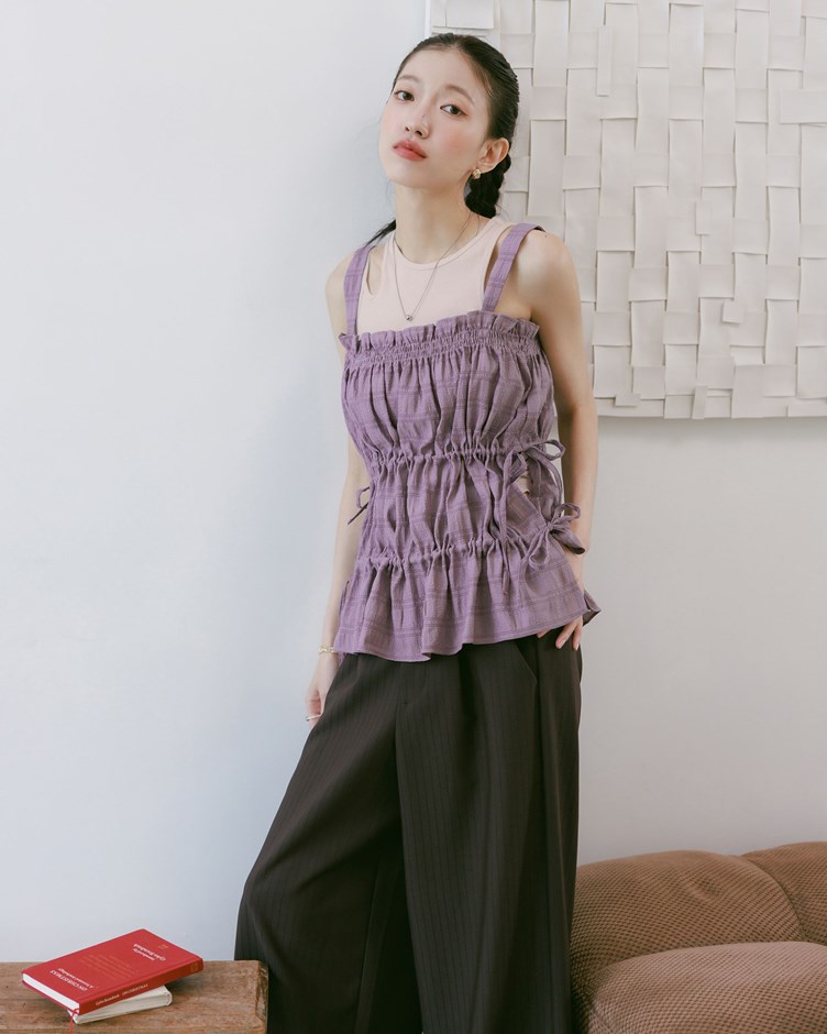 荷葉邊造型抽繩蛋糕背心