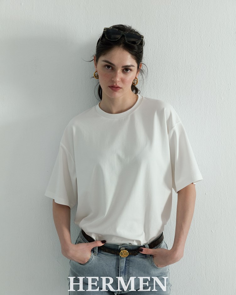 萊賽爾棉質混紡｜Daily 寬版柔感短袖上衣