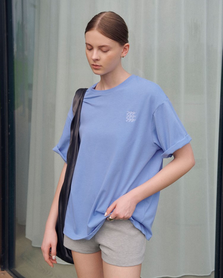 品牌LOGO立體刺繡寬鬆TEE