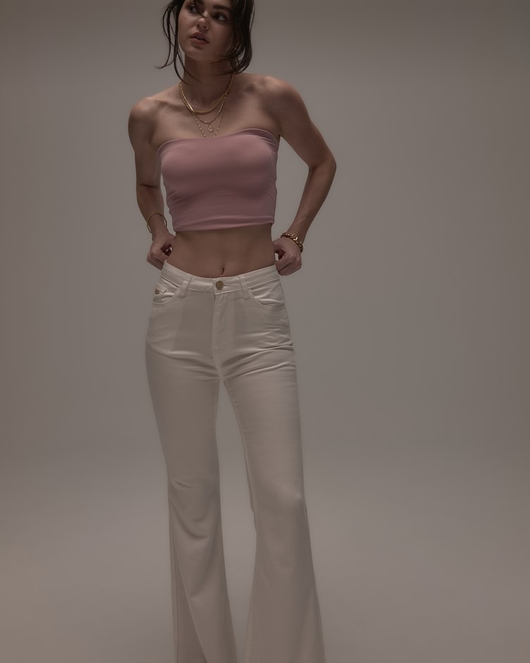 夏季柔霧雲感桃心領Bra Top