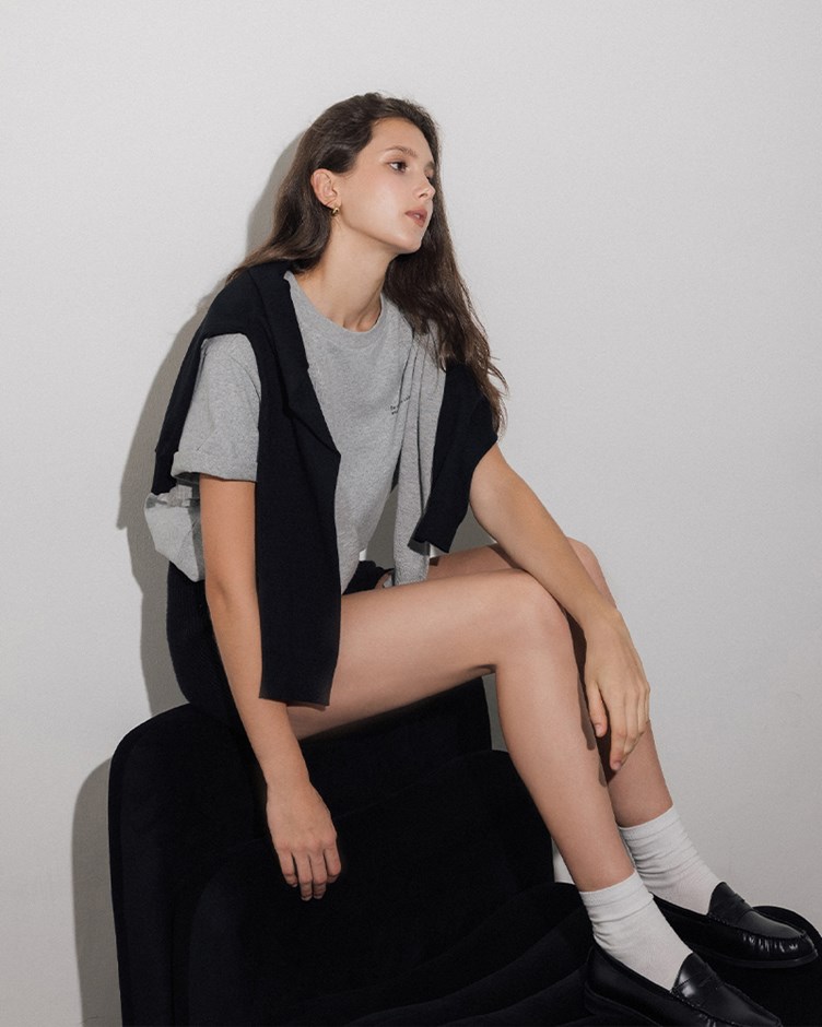 挺磨毛oversize tee(ME.)