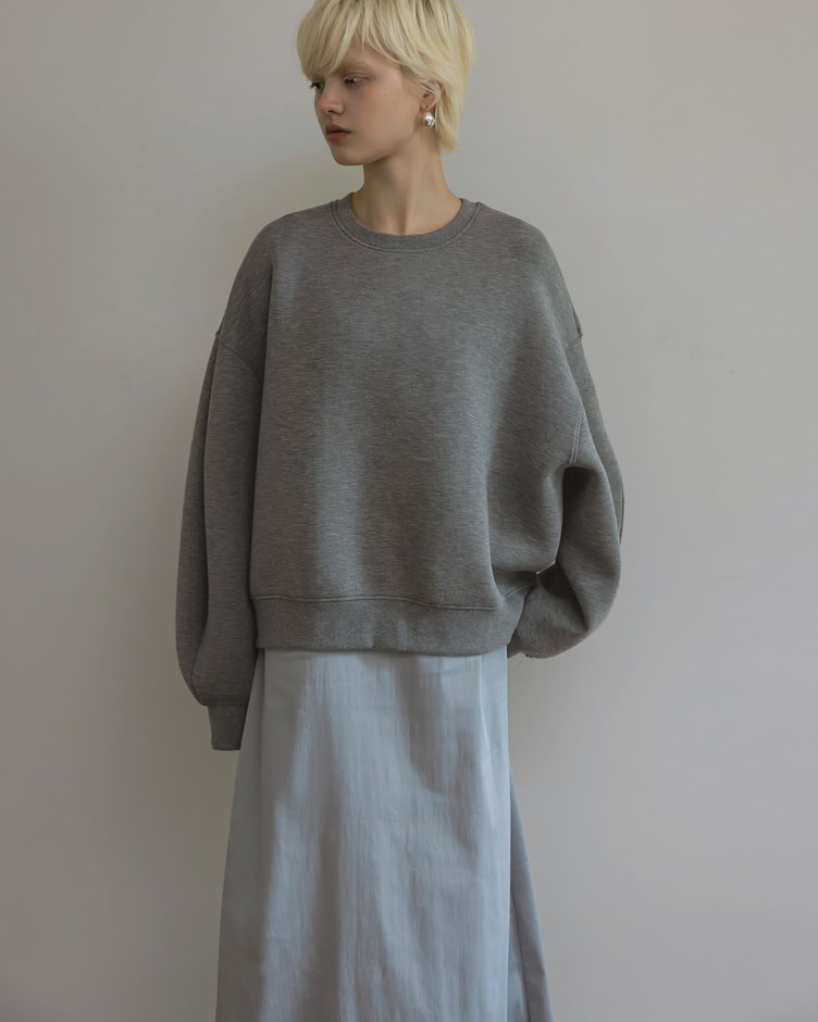 繭型袖Q彈大學T