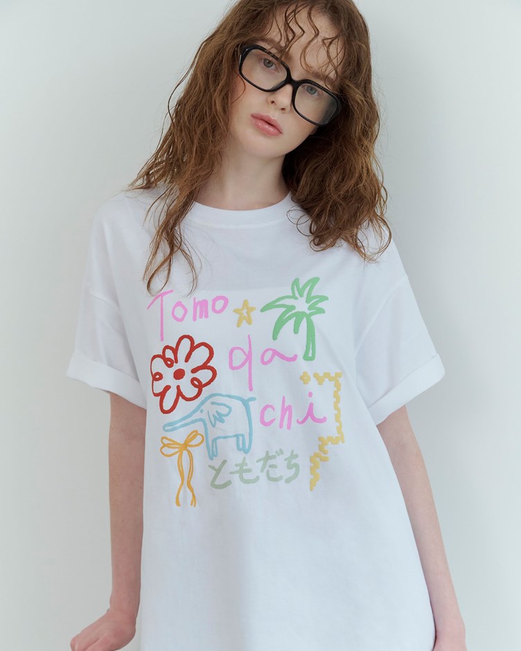 Tomodachi立體泡泡印花TEE