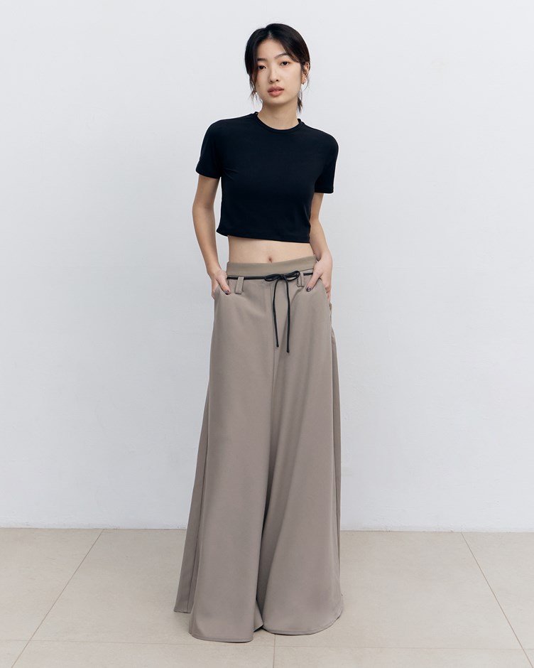 中腰西裝料長裙