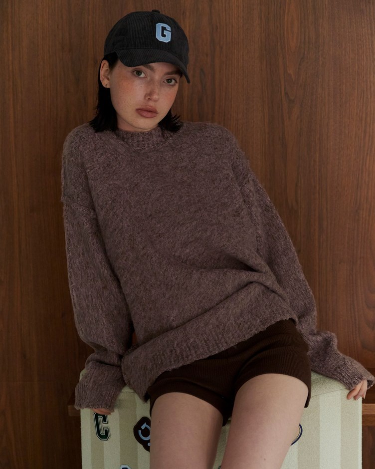 花紗磨毛感雙面穿寬鬆毛衣2.0(金針菇&黃大謙聯名款)