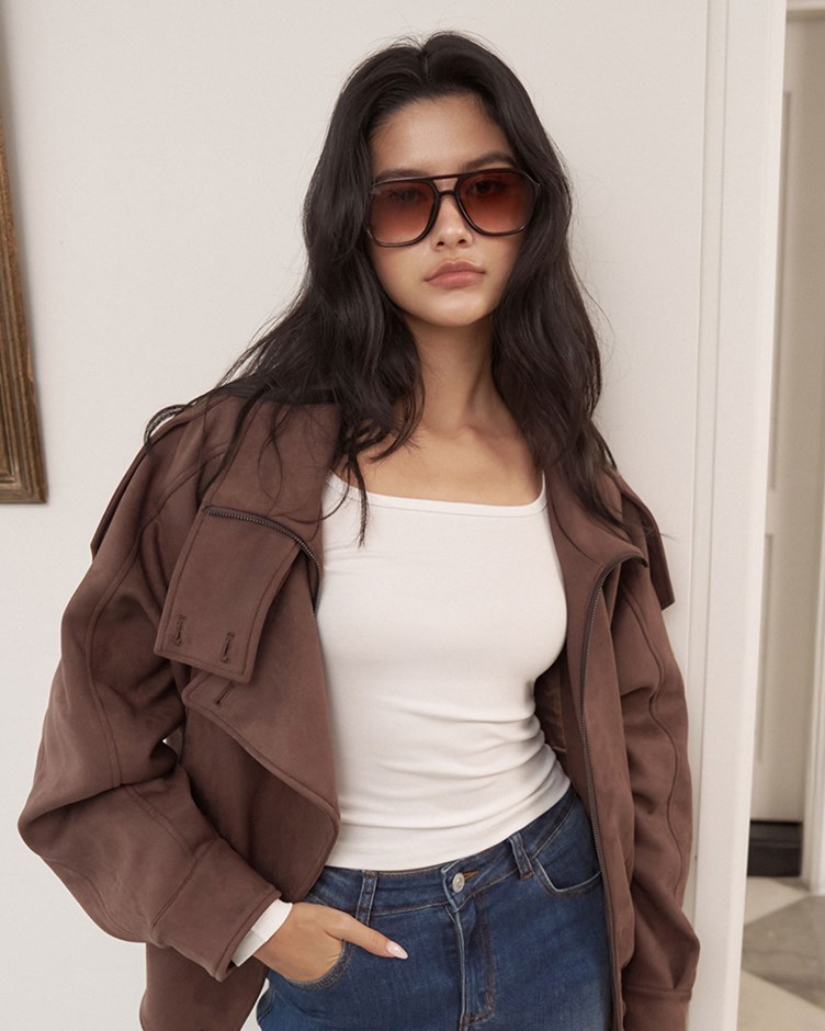 方領軟棉長袖上衣(Nancy聯名)
