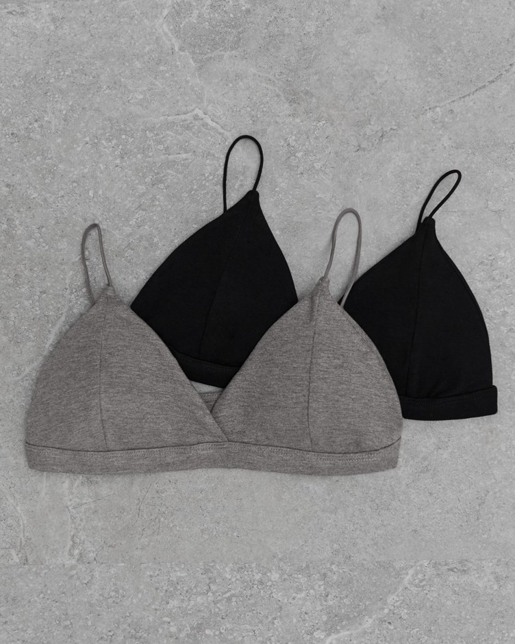 美背細帶三角杯BRA
