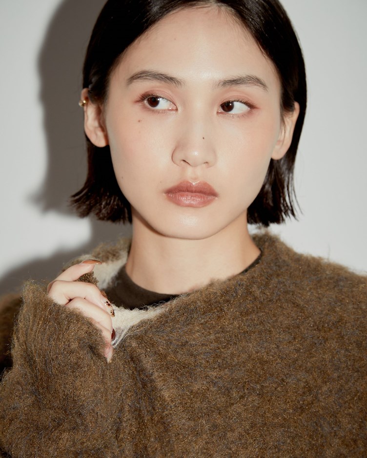 磨毛感花紗針織毛衣