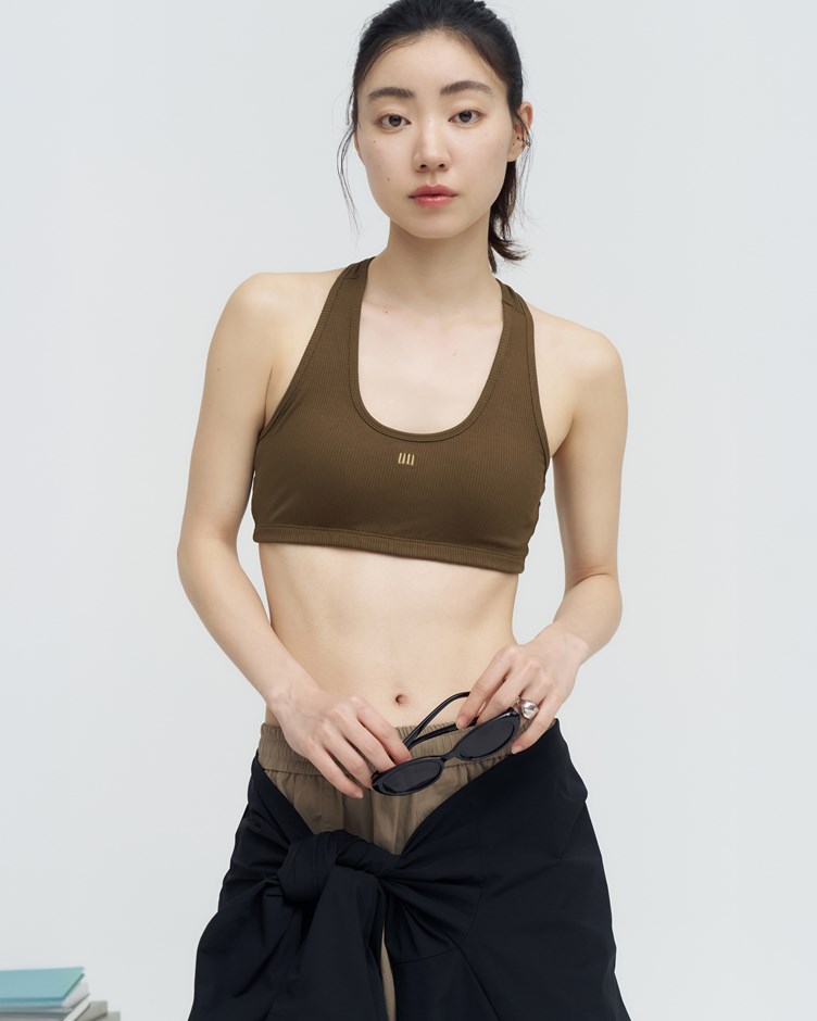 親膚羅紋挖背bra top