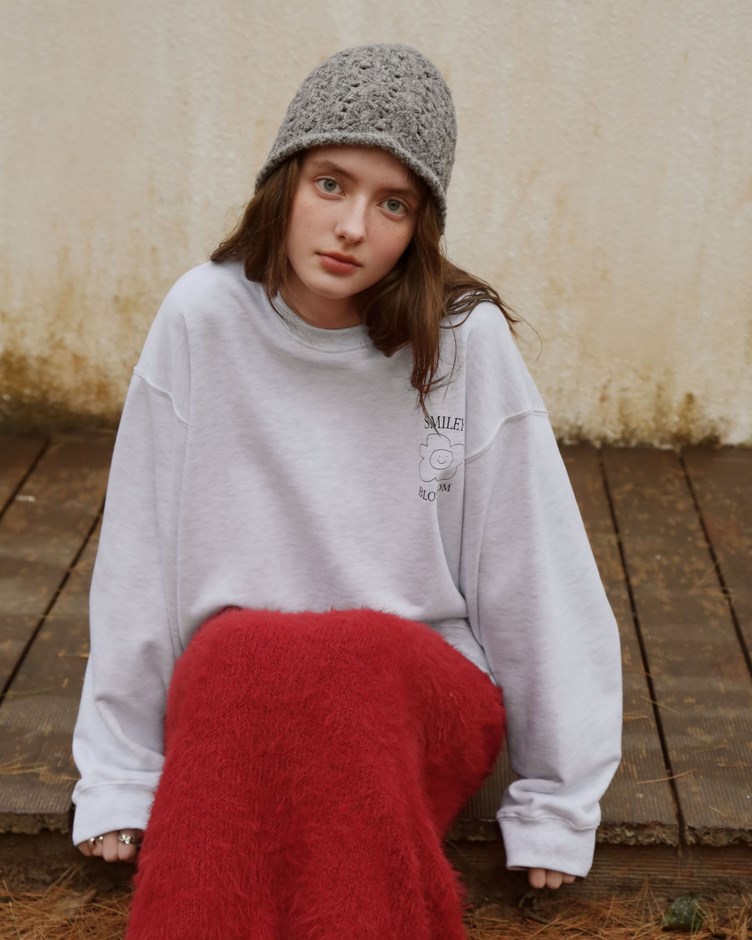 MIT 笑臉花朵標語印花大學TEE