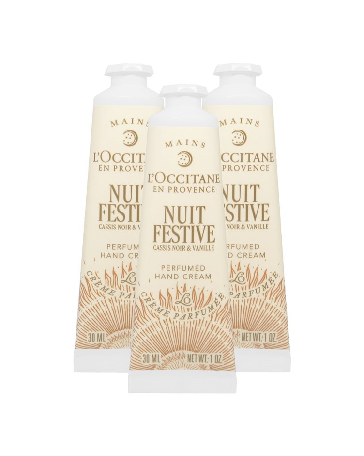 歐舒丹 夜光黑醋栗護手霜(30ml)*3(專櫃公司貨)