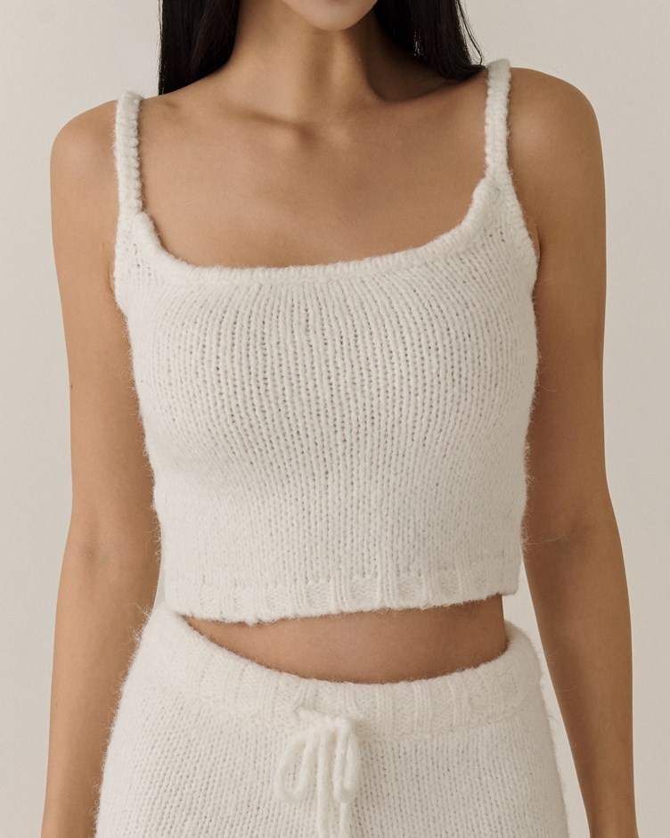 慵懶毛茸針織背心