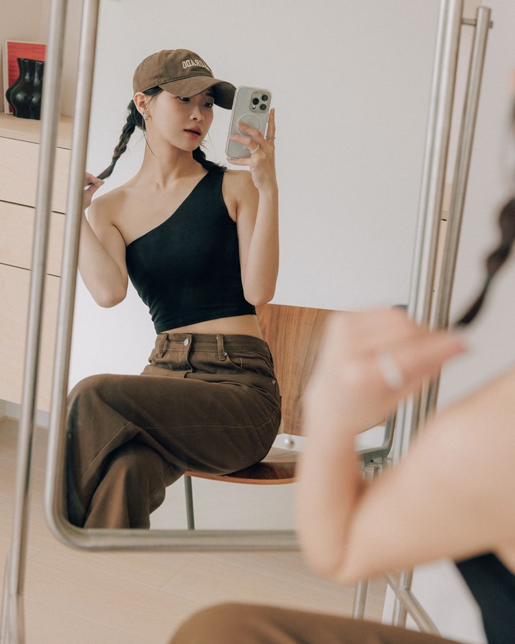 PROJECT.M 舒適斜肩造型BRA TOP