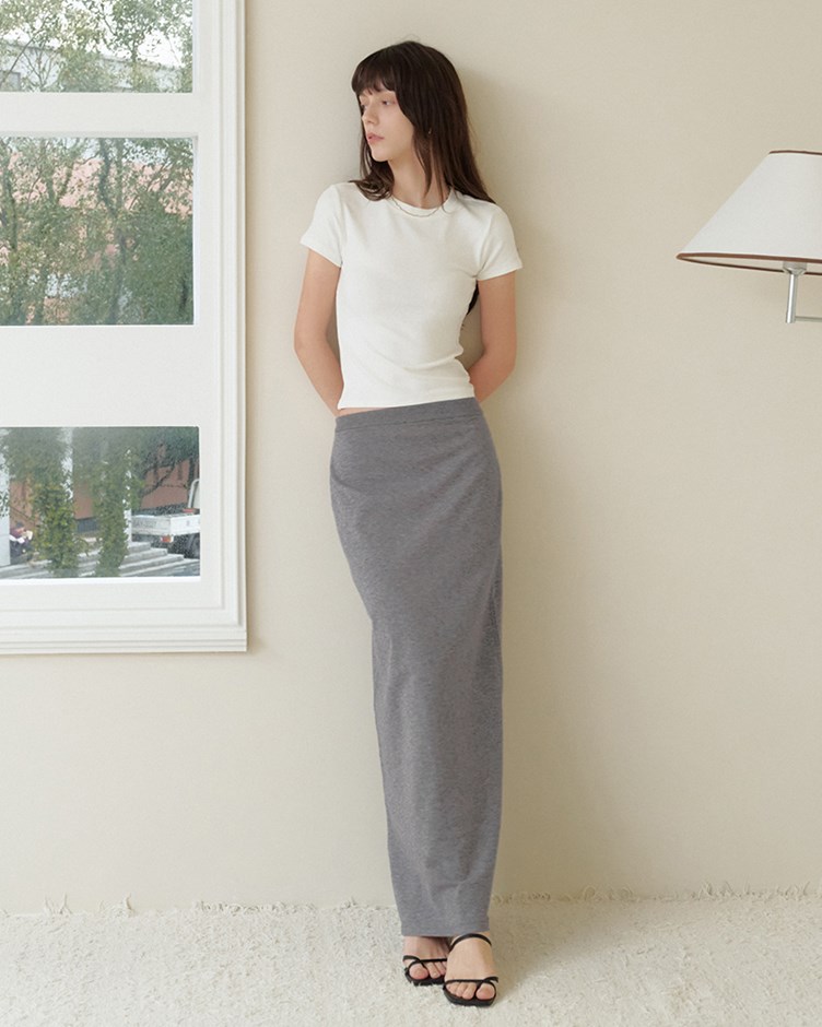 簡約針織直筒長裙