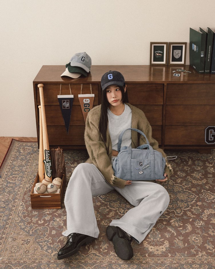 GGC貼布繡G燈心絨棒球帽(金針菇&黃大謙聯名款)