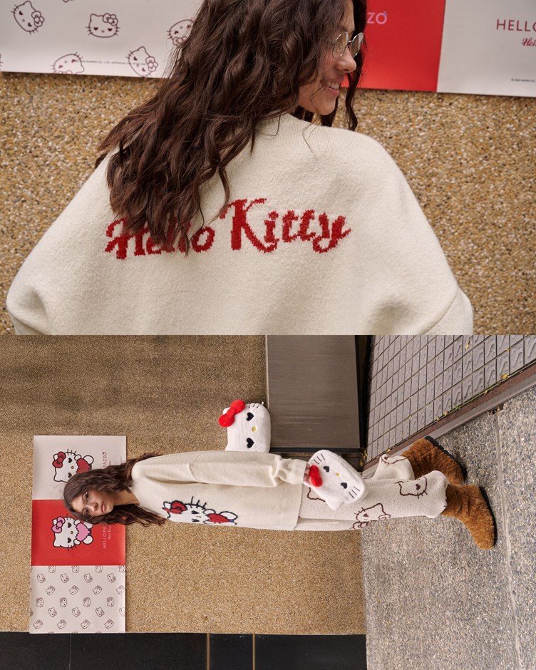 HELLO KITTY愛心造型針織上衣