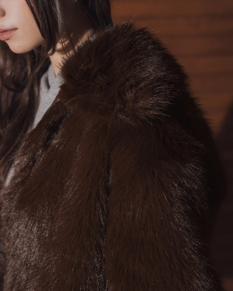 毛毛皮草短版外套(22)